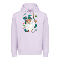 Lilac Western Santa Christmas Premium Hoodie - NancyCooperArtShop