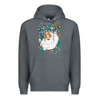 Rock Western Santa Christmas Premium Hoodie - NancyCooperArtShop