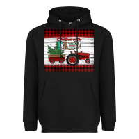 Black christmas on the farm tractor Heavyweight Hoodie - Jasminsmagicworld