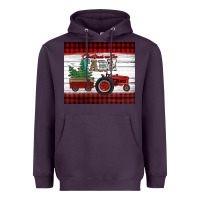 Plum christmas on the farm tractor Heavyweight Hoodie - Jasminsmagicworld