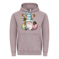 Vintage Zinc Easter Bunny Gnomes with Egg and Carrot Vintage Hoodie - RanaPortraitStore