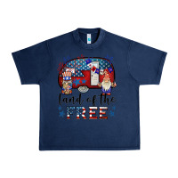 Navy land of the free caravan gnomies Urban Heavy Tee - BarkalooDesign