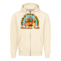 Sandshell Welcome Fall Rainbow Zipper Hoodie - Artiststas