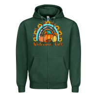 Sports Green Welcome Fall Rainbow Zipper Hoodie - Artiststas