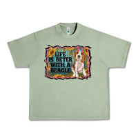 Oil Green life is better with a beagle Urban Heavy Tee - RanaPortraitStore
