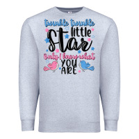Heather Grey twinkle twinkle little star Premium Sweatshirt - MaliasSmallBusiness