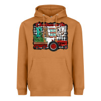 Meerkat christmas on the farm tractor buffalo plaid Heavyweight Hoodie - Jasminsmagicworld
