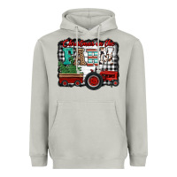 Moon Dust christmas on the farm tractor buffalo plaid Heavyweight Hoodie - Jasminsmagicworld