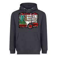 Smoke christmas on the farm tractor buffalo plaid Heavyweight Hoodie - Jasminsmagicworld