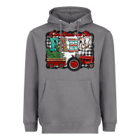 Storm christmas on the farm tractor buffalo plaid Heavyweight Hoodie - Jasminsmagicworld