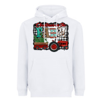 White christmas on the farm tractor buffalo plaid Heavyweight Hoodie - Jasminsmagicworld