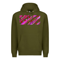 Army Green leopar and cowhide with heart candies Premium Hoodie - AdoDesignShop
