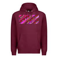 Burgundy leopar and cowhide with heart candies Premium Hoodie - AdoDesignShop