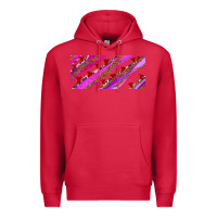 Cardinal leopar and cowhide with heart candies Premium Hoodie - AdoDesignShop