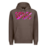 Coffee leopar and cowhide with heart candies Premium Hoodie - AdoDesignShop