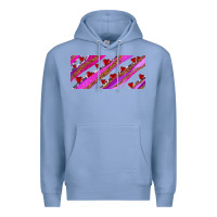 Colony Blue leopar and cowhide with heart candies Premium Hoodie - AdoDesignShop