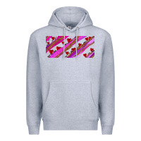 Heather Grey leopar and cowhide with heart candies Premium Hoodie - AdoDesignShop