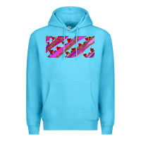 Ocean Blue leopar and cowhide with heart candies Premium Hoodie - AdoDesignShop