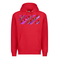 Red leopar and cowhide with heart candies Premium Hoodie - AdoDesignShop