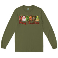 Army Green hohoho merry christmas santa coffee cup tree cooki Long Sleeve Tee - FaDigitalArtStudio