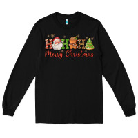 Black hohoho merry christmas santa coffee cup tree cooki Long Sleeve Tee - FaDigitalArtStudio