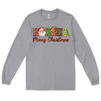 Heather Grey hohoho merry christmas santa coffee cup tree cooki Long Sleeve Tee - FaDigitalArtStudio