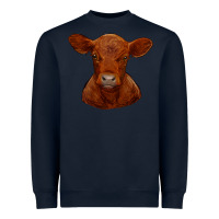 Navy red angus calf Heavyweight Sweatshirt - RanaPortraitStore