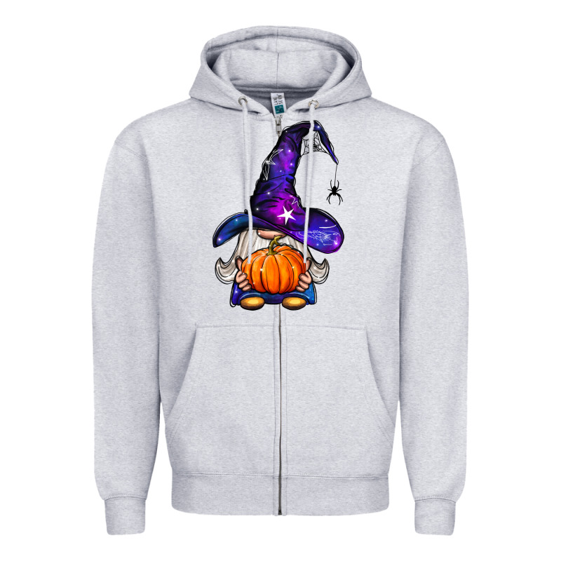 Witch Gnome With Pumpkin Zipper Hoodie by BundleAndBundleShop | Teevron