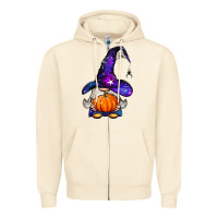 Sandshell witch gnome with pumpkin Zipper Hoodie - BundleAndBundleShop