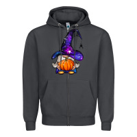 Smoke witch gnome with pumpkin Zipper Hoodie - BundleAndBundleShop