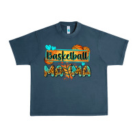 Midnight Navy basketball mama with leopard Urban Heavy Tee - Zillion Design Studio
