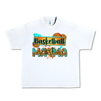 White basketball mama with leopard Urban Heavy Tee - Zillion Design Studio