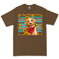 Cacao golden retriever with sunflowers Premium Tee - Artiststas