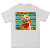Dove Grey golden retriever with sunflowers Premium Tee - Artiststas
