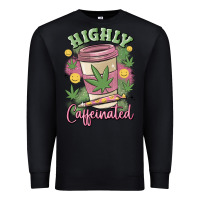 Black highly caffeinated Premium Sweatshirt - MaliasSmallBusiness