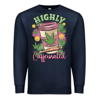 Navy highly caffeinated Premium Sweatshirt - MaliasSmallBusiness