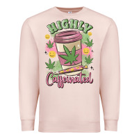 Pale Pink highly caffeinated Premium Sweatshirt - MaliasSmallBusiness
