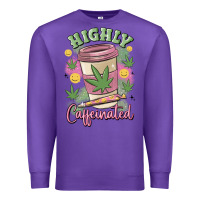 Purple highly caffeinated Premium Sweatshirt - MaliasSmallBusiness
