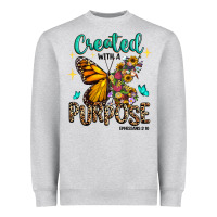 Created With A Purpose Ephesians 2 10 Heavyweight Sweatshirt | Teevron