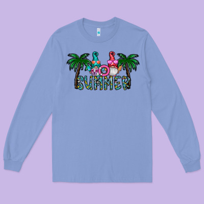 Summer Long Sleeve Tee Designed By Cowhidedigitalart