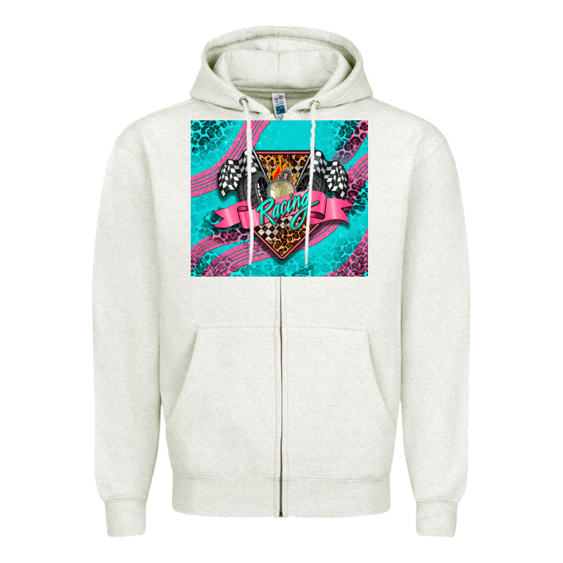 Racing Pink Tumbler Zipper Hoodie by AdoDesignShop | Teevron