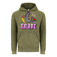 Vintage Olive Sixth Grade Vintage Hoodie - RanaPortraitStore