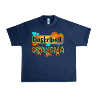 Navy basketball grandma with leopard Urban Heavy Tee - Zillion Design Studio