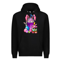 Black Happy Easter coffee cup Premium Hoodie - NancyCooperArtShop