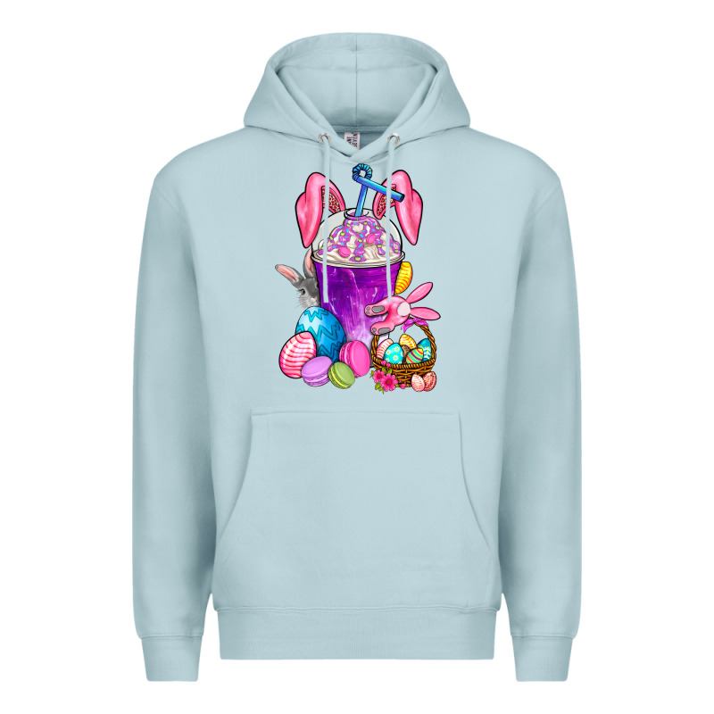 Happy Easter Coffee Cup Premium Hoodie by NancyCooperArtShop | Teevron