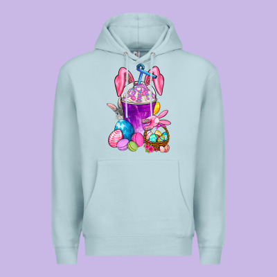 Happy Easter Coffee Cup Premium Hoodie Designed By Nancycooperartshop