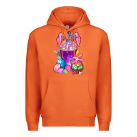 Carrot Happy Easter coffee cup Premium Hoodie - NancyCooperArtShop