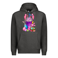 Charcoal Heather Happy Easter coffee cup Premium Hoodie - NancyCooperArtShop
