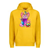 Lemon Happy Easter coffee cup Premium Hoodie - NancyCooperArtShop