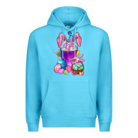 Ocean Blue Happy Easter coffee cup Premium Hoodie - NancyCooperArtShop